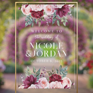 Accueil moderne Floral Mariage transparent