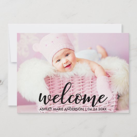Accueil moderne Nouveau Faire-part bébé (Devant)