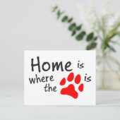 Accueil où l'empreinte de patte est Carte postale  (Debout devant)