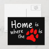 Accueil où l'empreinte de patte est Carte postale (Devant / Derrière)