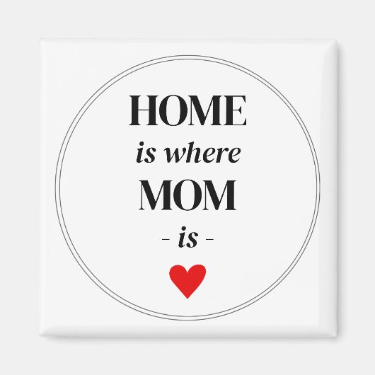Accueil où Maman est Magnet Simple Cute Cadeau (Devant)