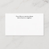 Accueil Pelouse Et Paysages Cartes de visite (Dos)