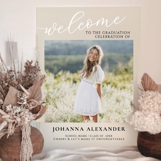 Accueil personnalisé de la graduation photo modern