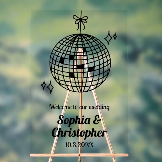 Accueil personnalisé du Mariage Disco Ball (Neutre)