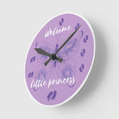 Accueil Petite princesse papillon Horloge murale (Angle)