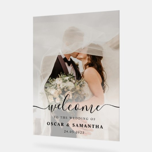 Accueil photo mariage personnalisé élégant (Angle)