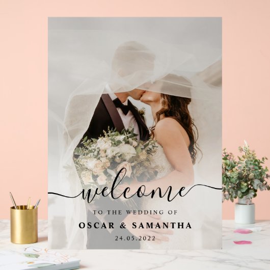 Accueil photo mariage personnalisé élégant (Mariage)