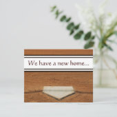 Accueil Plaque Nous avons déplacé Cartes de contac (Debout devant)