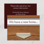 Accueil Plaque Nous avons déplacé Cartes de contac (Devant / Derrière)