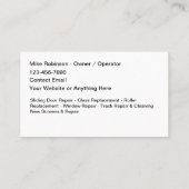 Accueil Portes Glissantes Et Cartes de visite De R (Dos)