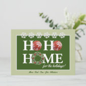 Accueil Pour Les Vacances Carte De Noël Personnali (Debout devant)