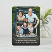 Accueil Pour Les Vacances Carte Faire-part (Debout devant)