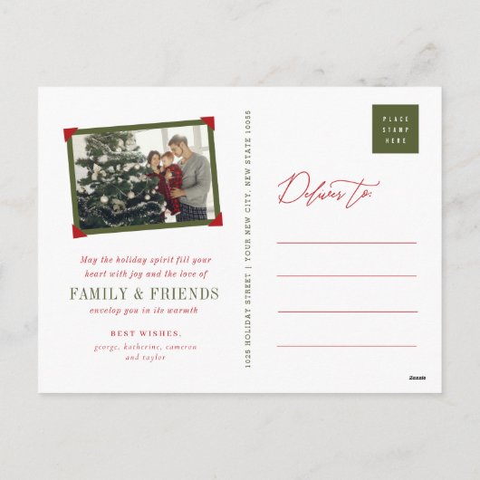 Accueil Pour Les Vacances Monogramme Faire-part En (Dos)