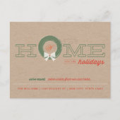 Accueil Pour Les Vacances Monogramme Faire-part En (Devant)