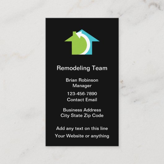 Accueil Retrait des Cartes de visite modernes (Devant)