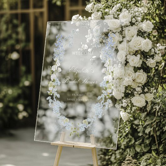 Accueil Romantique Douche nuptiale bleu doux