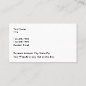 Accueil Santé Cartes de visite Médicales (Dos)