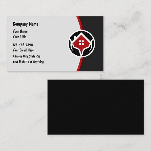 Accueil Services Carte de visite moderne (Devant / Derrière)