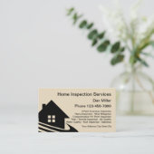 Accueil Services d'inspection Cartes de visite (Debout devant)