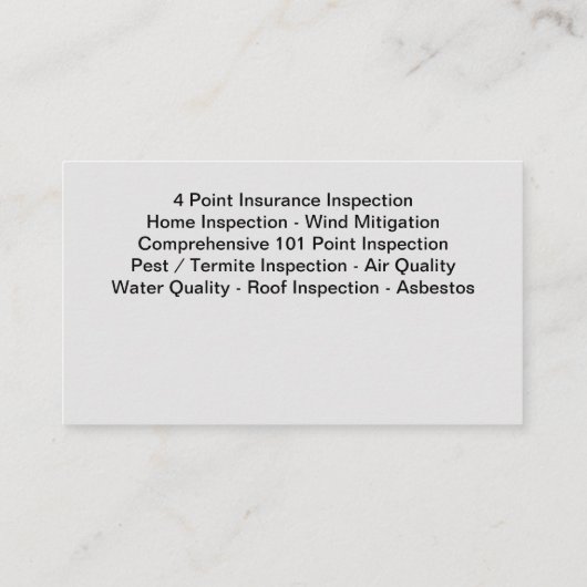 Accueil Services d'inspection Cartes de visite mod (Dos)