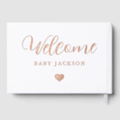 Accueil simple Baby shower de coeur (Verso)
