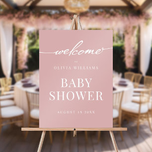 Accueil simple et élégant Baby shower Rose Dusty