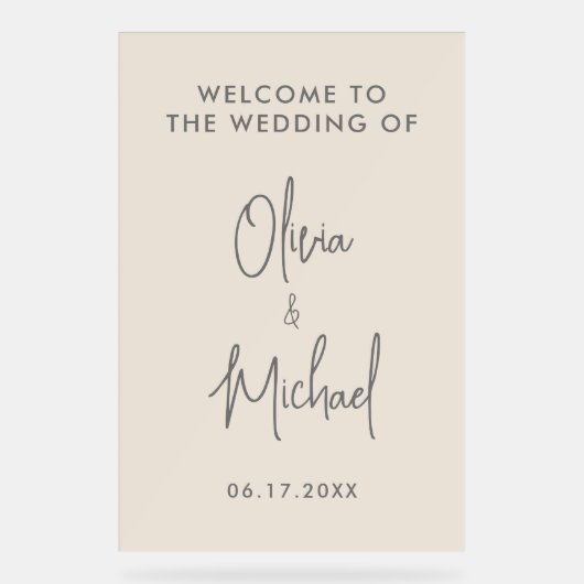 Accueil simple et moderne Mariage Champagne (Recto)