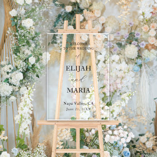 Accueil simple minimaliste du Mariage transparent