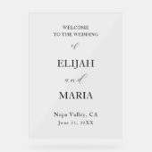 Accueil simple minimaliste du Mariage transparent (Recto)