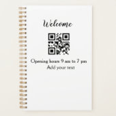 Accueil simple ouverture bienvenue code barre QR a (Devant)