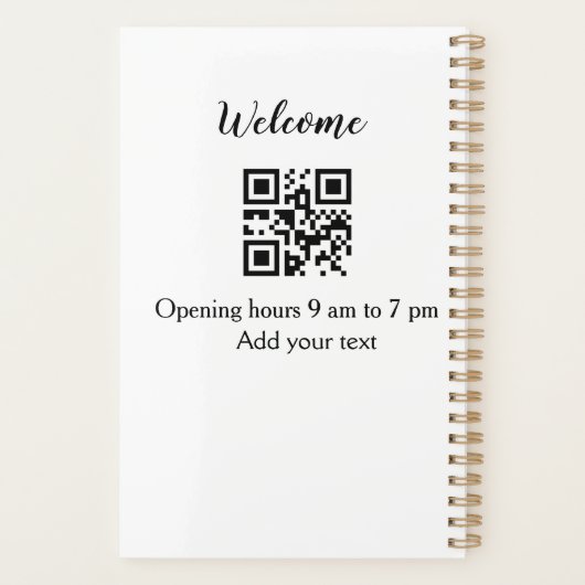 Accueil simple ouverture bienvenue code barre QR a (Dos)