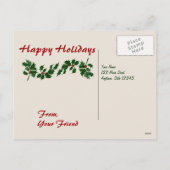 Accueil sur le Train pour les Vacances Carte posta (Dos)