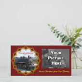 Accueil sur le Train pour Noël Carte photo (Debout devant)