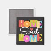Accueil Sweet Home Magnet - Lettres de blocs de co (Recto/Verso)