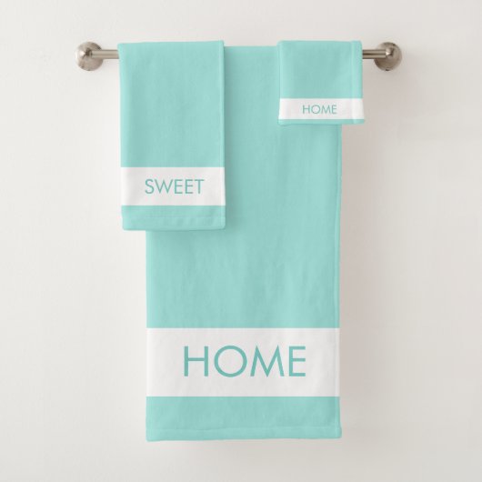 Accueil Sweet Home sur Turquoise & blanc (En situation)