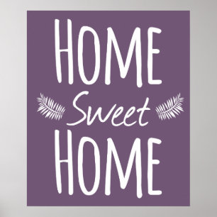 Accueil Sweet Home Typographie Poster