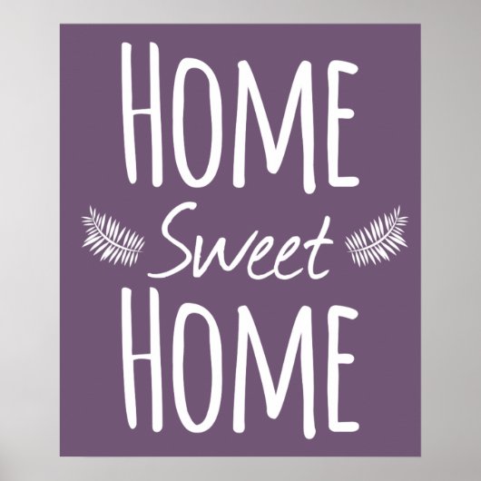 Accueil Sweet Home Typographie Poster (Devant)