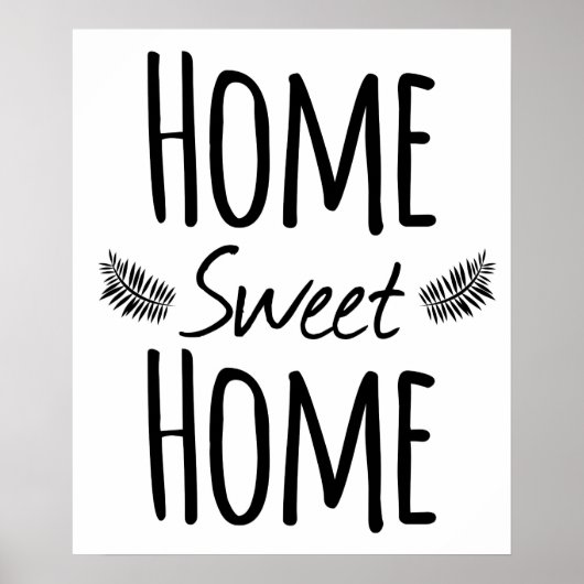 Accueil Sweet Home Typographie Poster (Devant)