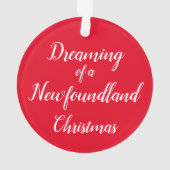 Accueil Terre-Neuve Ornement de Noël (dos)