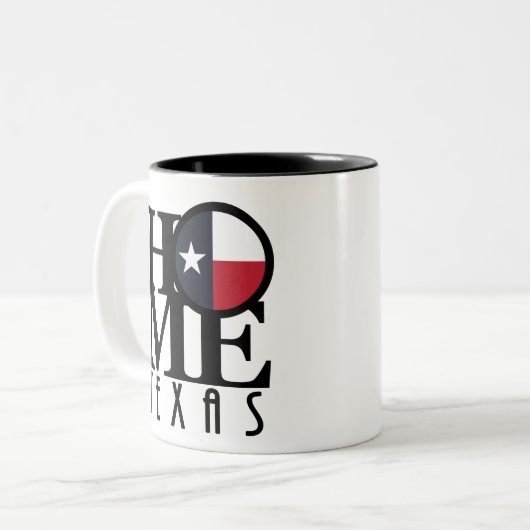 ACCUEIL Texas 11oz Mug à café à deux tons (Devant gauche)