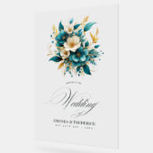 Accueil turquoise et Gold Floral Mariage (Angle)
