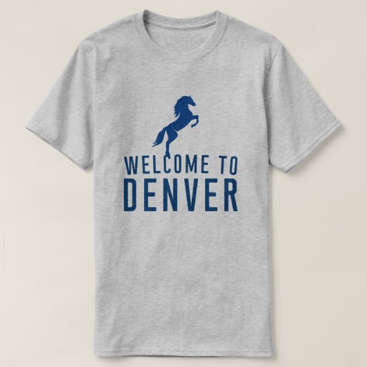 Accueil vers Denver - T-shirt de cheval de démon (Design devant)