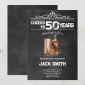 Accueil Whiskey pour adultes invitation de fête d' (Devant / Derrière)