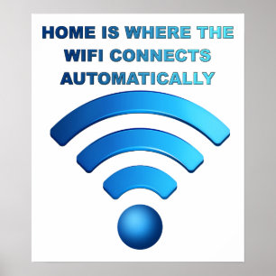 Accueil Wifi Funny Poster