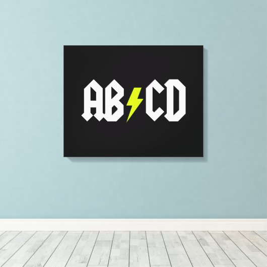 ACDC Gele Bout Canvas Afdruk (Insitu (Houten vloer))