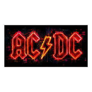 ACDC Rock Band Logo Perfect Poster