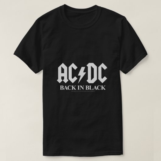 ACDC terug in zwart T-shirt (Design voorkant)