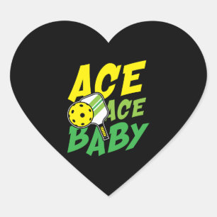 Ace ace baby voor een Pickleball-speler Hart Sticker