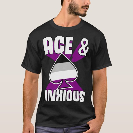 Ace And Anxious  Asexual Pride Symbol Introvert T-shirt (Voorkant)