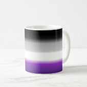 Ace Asexual Gradient Pride Flag: horizontale stree Koffiemok (Voorkant rechts)
